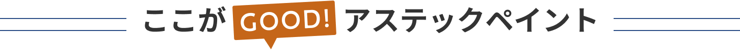 ここがGOOD!アステックペイント