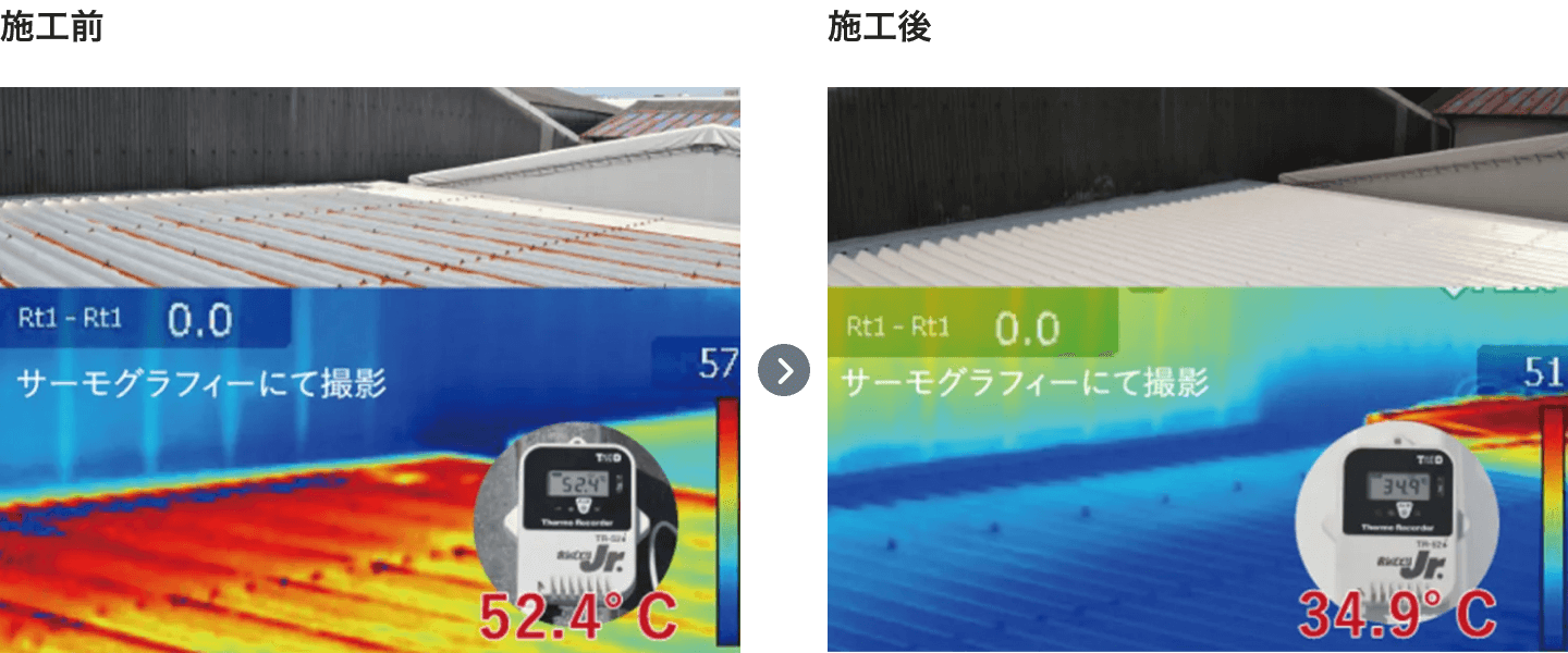 サーモグラフィーにて撮影