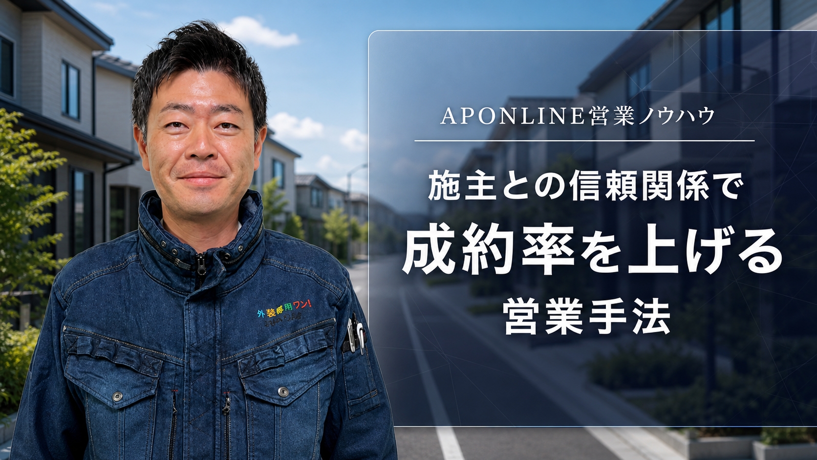 施主様との信頼関係を作りながら、成約率を維持していくための営業手法をレクチャー