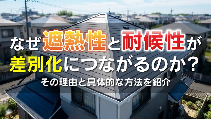 なぜ塗装提案で遮熱性・耐候性が差別化になるのか?その理由と方法を紹介